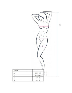 PASSION - WOMAN BS019 BODYSTOCKING BLACK ONE SIZE 2