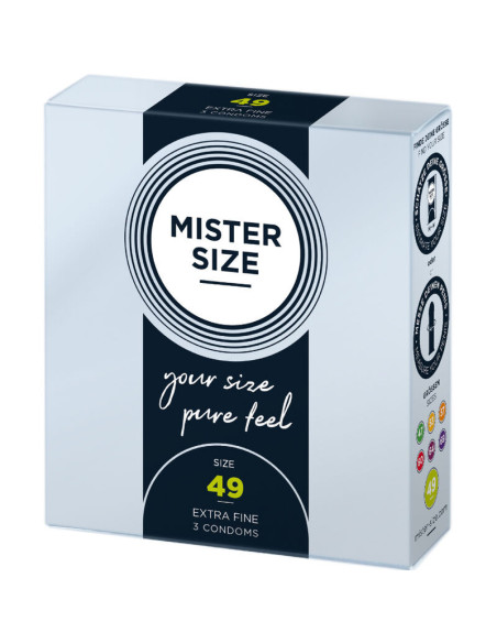 MISTER SIZE - PREZERVATYVŲ DYDIS S 49 MM (3 VIENETAI)