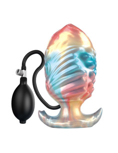 POWER MONSTERS - EBON LEVIATHAN TRICOLOR INFLATABLE FANTASY ANAL PLUG 18 CM