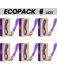 ECOPACK 6 VIENETAI - WOMANVIBE ĮKRAUNAMAS SILIKONINIS VIBRUOJAMAS SU SAULĖTA GAIVUMA