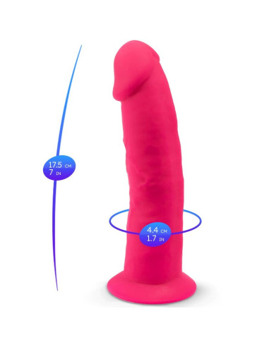 SILEXD - 2 MODELIO REALISTINIS PREMIUM SILEXPAN SILICONE FUCHSIA 19,2 CM