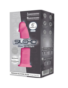 SILEXD - 2 MODELIO REALISTINIS PREMIUM FORMOS SILEXPAN SILIKONINIS, FLUORESCENTUOJANČIOS ROŽINĖS SPALVOS, 15 CM 2