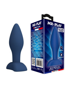 MR PLAY - TAPERED SILICONE ANAL PLUG BLUE S