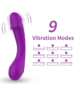 ARMONY - G-SPOT VIBRUOJAMAS DILDO, SILIKONINIS, VIOLETINIS