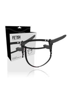 FETISH SUBMISSIVE HARNESS - BLACK DOUBLE PENETRATION 2
