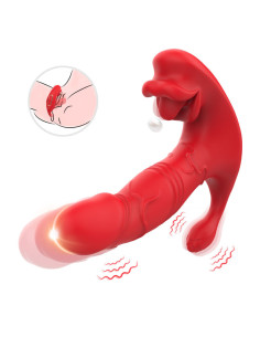ARMONY - ANALINIS VIBRATORIUS PANTY C IR G-SPOT STIMULIATORIUS, NUOTOLINIO VALDYMO VALDYMAS, RAUDONAS 2