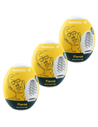 SATISFYER - 3 MASTURBATOR EGGS FIERCE