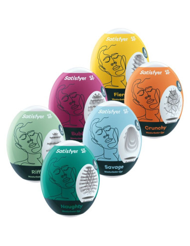 SATISFYER - MASTURBATOR EGGS 6 UNITS SET