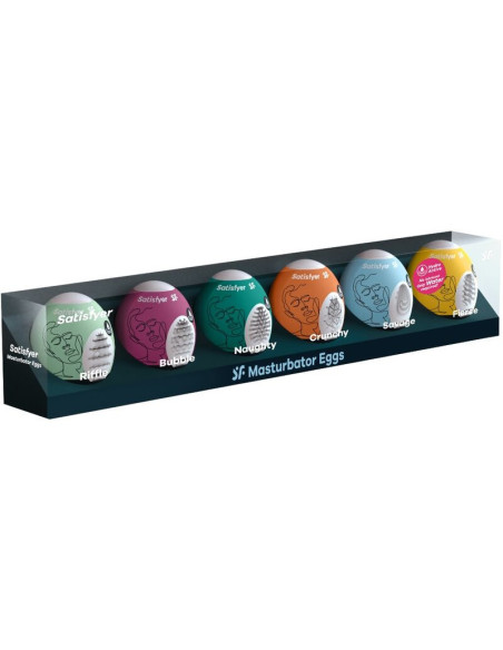 SATISFYER - MASTURBATOR EGGS 6 UNITS SET