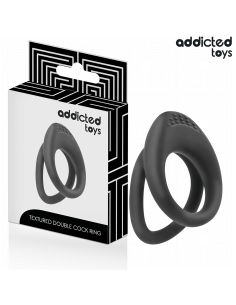 ADDICTED TOYS - DVIGUBA TEKSTŪRUOTA PENIO ŽIEDAS 2