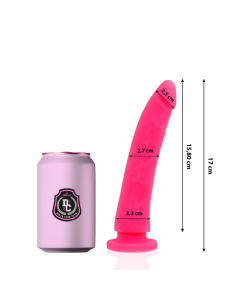 DELTA CLUB - ŽAISLAI ROŽINIS DILDO MEDICININIS SILIKONINIS 17 CM -O- 3 CM