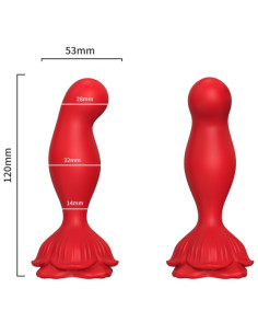 ARMONY - ROŽINIS VIBRATORIUS IR ANALINIS KAIŠTUKAS SU NUOTOLINIO VALDYMO VALDYMU RAUDONAS 2