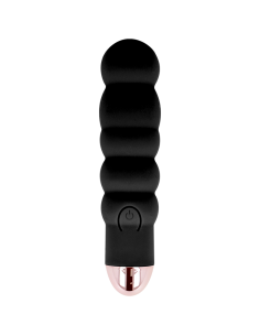 DOLCE VITA - RECHARGEABLE VIBRATOR SIX BLACK 7 SPEEDS