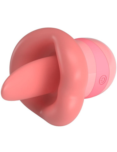 PRETTY LOVE - KYLEE TONGUE CLITORIS STIMULATOR 10 VIBRATIONS NUDE PINK