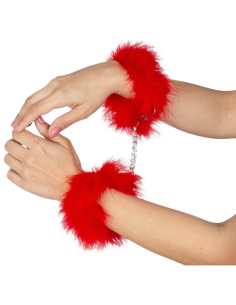SECRETPLAY - RED MARABOU HANDCUFFS