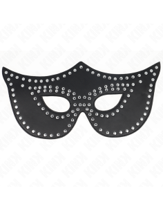 KINK - LEATHERETTE MASK WITH RIVETS MODEL 2 30 x 12 CM 2
