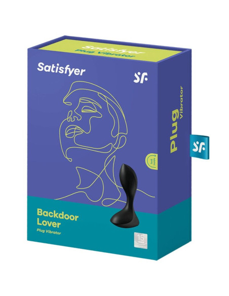 SATISFYER - BACKDOOR LOVER VIBRATING PLUG BLACK