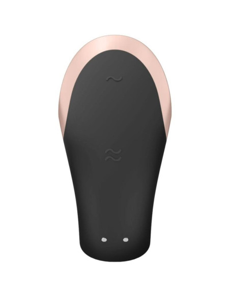 SATISFYER - DOUBLE LOVE LUXURY PARTNER VIBRATOR BLACK