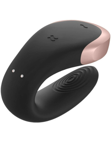 SATISFYER - DOUBLE LOVE PRABANGUS PARTNER VIBRATORIUS JUODAS