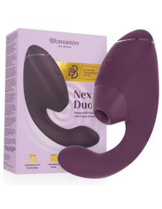 WOMANIZER - DUO NEXT DUAL CLITORAL and G-SPOT STIMULATOR DARK PURPLE