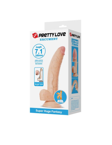 PRETTY LOVE - ELLCUMENT REALISTIC FLEXIBLE DILDO 18 CM Ø 4.5 CM TPE NATURAL