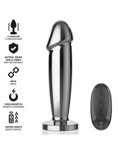 INTENSE - ANAL PLUG 10 VIBRATIONS METAL DILDO WITH REMOTE CONTROL S 2