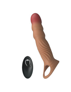 PRETTY LOVE - TEXTURED PENIS SLEEVE WITH VIBRATION AND REMOTE CONTROL