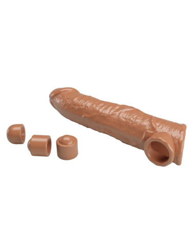 PRETTY LOVE - ADJUSTABLE PENIS EXTENSION SLEEVE 26 CM Ø 4 CM NATURAL