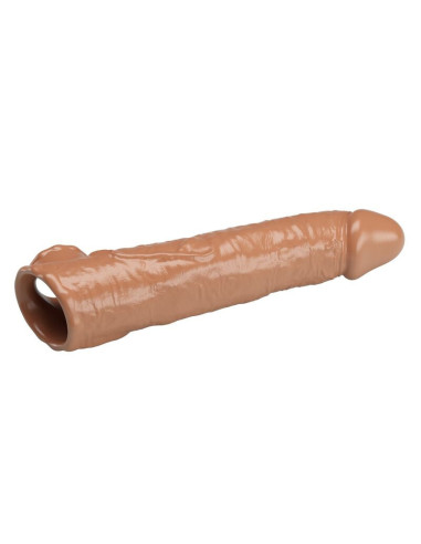 PRETTY LOVE - ADJUSTABLE PENIS EXTENSION SLEEVE 26 CM Ø 4 CM BROWN