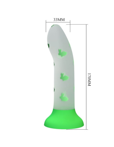 PRETTY LOVE - MAGICAL NIGHTFALL DILDO WITHOUT VIBRATION LUMINOUS GREEN