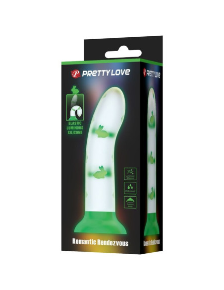 PRETTY LOVE - MAGICAL NIGHTFALL DILDO WITHOUT VIBRATION LUMINOUS GREEN