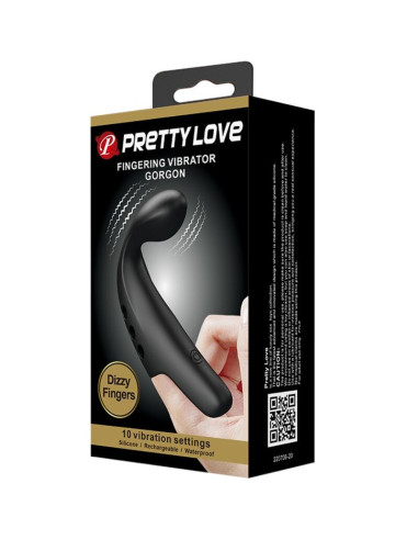 PRETTY LOVE - JUODAS GORGON VIBRATORIUS PIRŠTUKAS