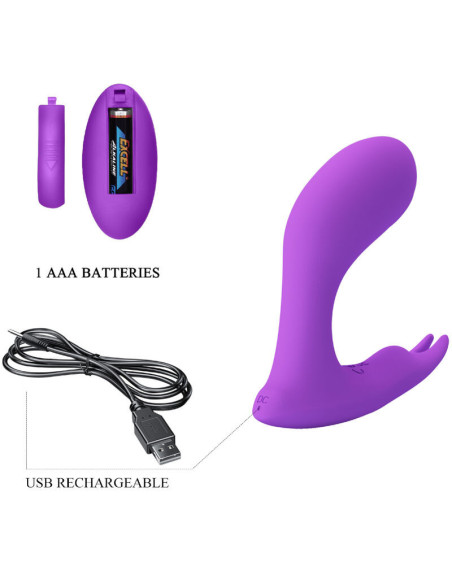 PRETTY LOVE - IDABELLE VIBRATION and PULSATION REMOTE CONTROL VIOLET