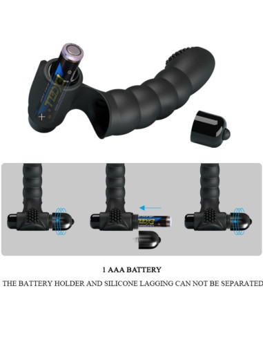 PRETTY LOVE - ALEXANDER FINGER VIBRATOR 10 VIBRATIONS BLACK