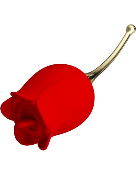 PRETTY LOVE – „ROSE LOVER“ klitorio stimuliatorius, 12 vibracijų, raudonas