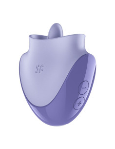 SATISFYER - TONGUE DANCER CLITORAL STIMULATOR WITH VIBRATION AND PULSATIONS LILAC