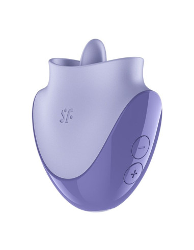 SATISFYER - TONGUE DANCER CLITORAL STIMULATOR WITH VIBRATION AND PULSATIONS LILAC