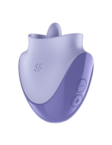 SATISFYER - TONGUE DANCER CLITORAL STIMULATOR WITH VIBRATION AND PULSATIONS LILAC