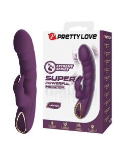 PRETTY LOVE - HARPER RECHARGEABLE RABBIT VIBRATOR 10 FUNCTIONS PURPLE