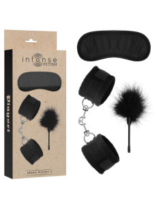 INTENSE - FETIŠINIS EROTINIS ŽAIDIMŲ RINKINYS 2 SU ANTRANKIAIS, AKLOJA KAUKE IR KUTENTUVA