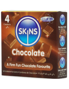 SKINS - ŠOKOLADINIAI PREMIUM PREZERVATYVAI, 4 PAKUOTĖS 2