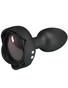 PRETTY LOVE - OLMAN ANAL PLUG WITH LED LIGHT BLACK 8.8 CM 2
