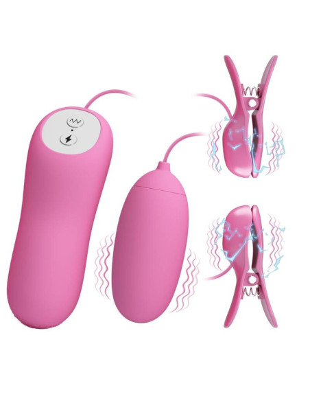 PRETTY LOVE - TWEEZERS WITH VIBRATION AND PINK ELETROSHOCK