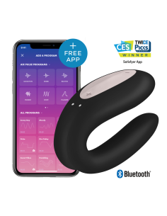 SATISFYER - DOUBLE JOY CON APP BLACK