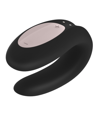 SATISFYER - DOUBLE JOY SU JUODOS spalvos programėle