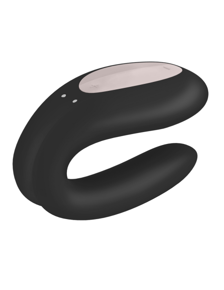 SATISFYER - DOUBLE JOY SU JUODOS spalvos programėle