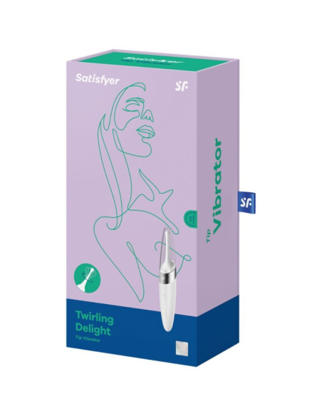 SATISFYER - TWIRLING DELIGHT CLIT TIP VIBRATOR WHITE